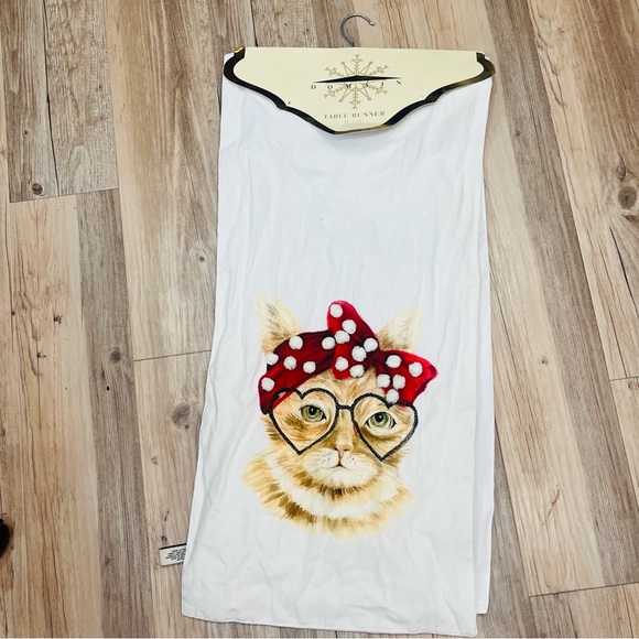 NWT Domain Cat glasses table runner 14 X 72 - Picture 3 of 8